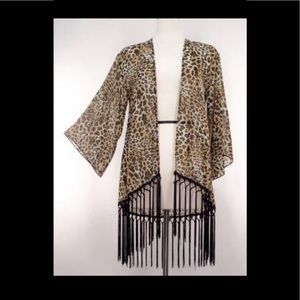 Leopard Print Kimono